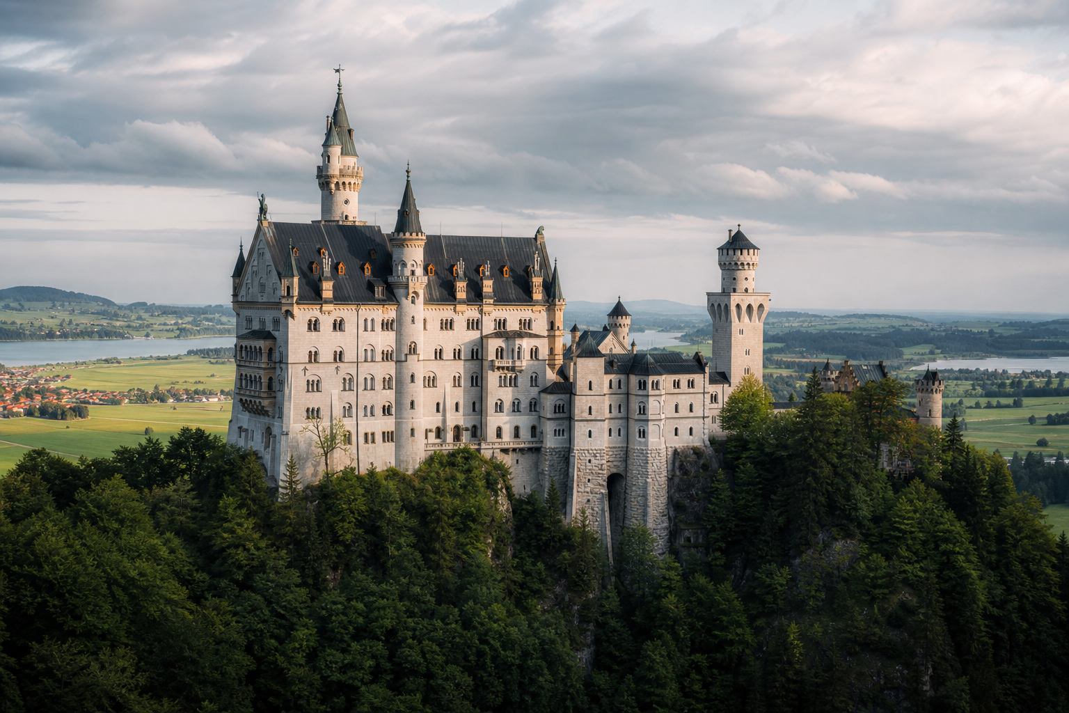 Schloss Neuschwanstein in den Vorbergen